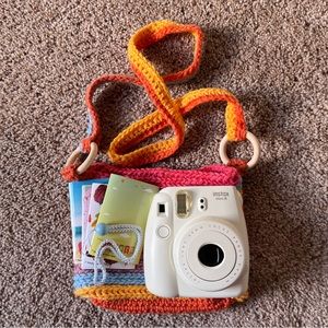 White Instax Mini 8 Polaroid Camera Bundle